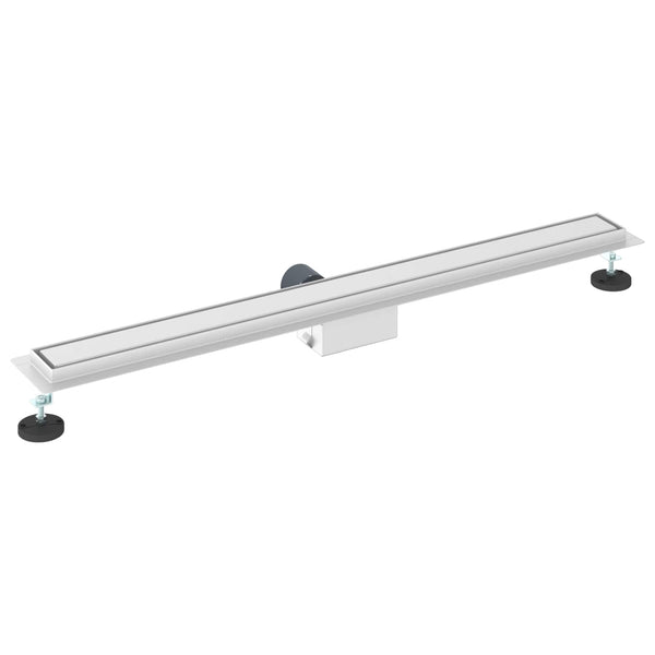 Suihkuviemäri lasikannella Hopea 100 cm Ruostumaton teräs 304