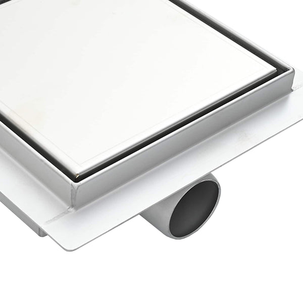 2 in 1 suihkuviemäri Hopea 15 x 15 cm Ruostumaton teräs 304