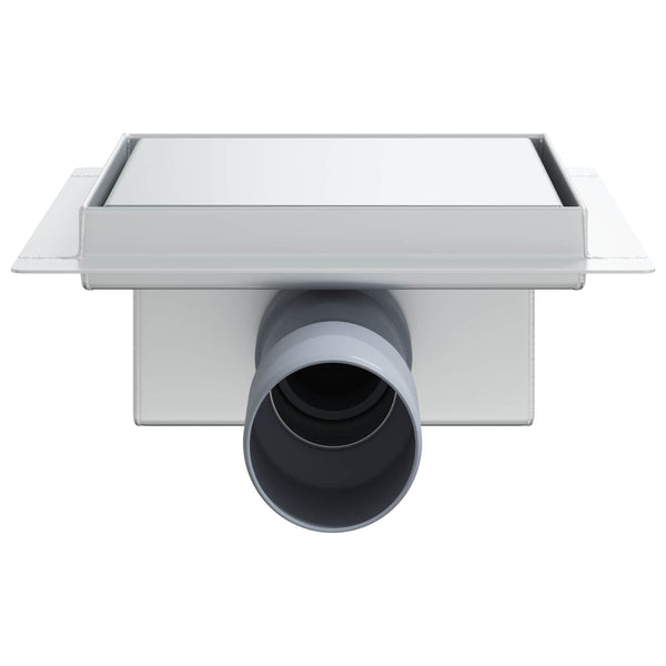 2 in 1 suihkuviemäri Hopea 15 x 15 cm Ruostumaton teräs 304