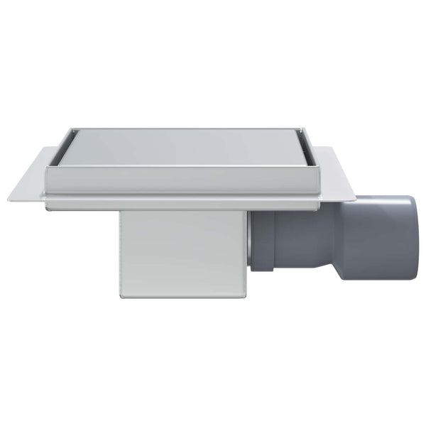 2 in 1 suihkuviemäri Hopea 15 x 15 cm Ruostumaton teräs 304