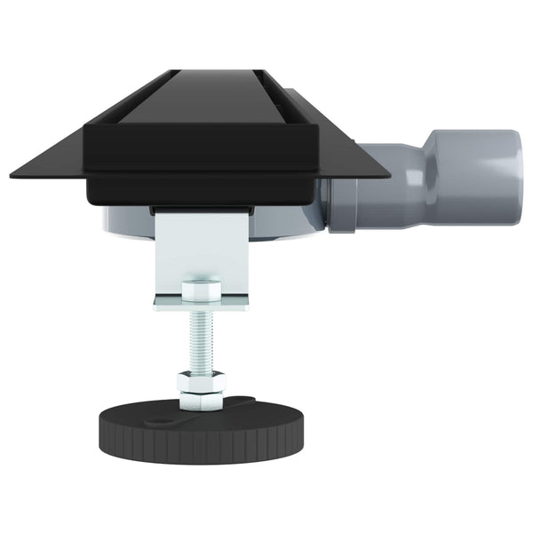 Suihkuhuuhtelija 2-in-1 360° poistoputkella Musta 100 cm