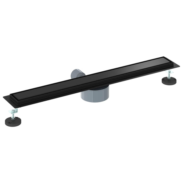 Suihkuhuuhtelija 2-in-1 360° poistoputkella Musta 70 cm