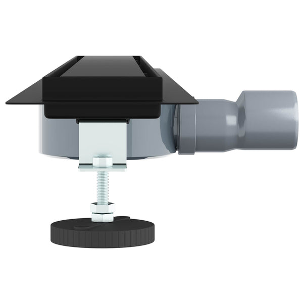 Suihkuhuuhtelija 2-in-1 360° poistoputkella Musta 70 cm