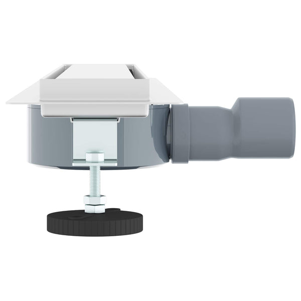 Suihkuhuuhtelija 2-in-1 360° poistoputkella Hopea 50 cm