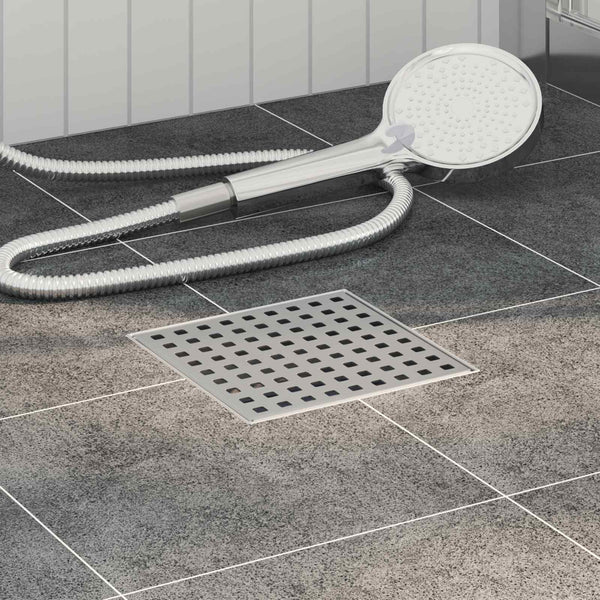 Piste suihkuviemäri Hopea 15 x 15 cm Ruostumaton teräs 304