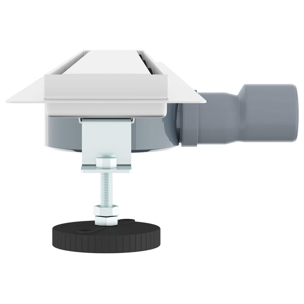 Suihkuhuuhtelija 2-in-1 360° poistoputkella Hopea 80 cm