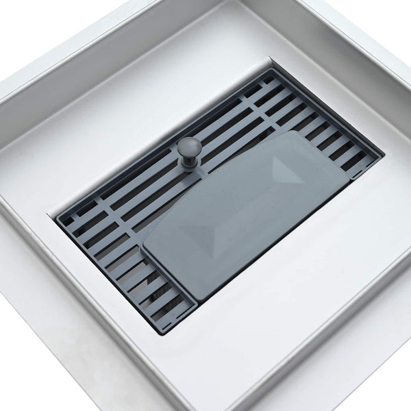 2 in 1 suihkuviemäri Hopea 20 x 20 cm Ruostumaton teräs 304