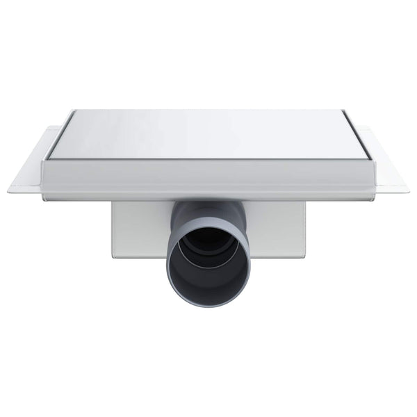 2 in 1 suihkuviemäri Hopea 20 x 20 cm Ruostumaton teräs 304