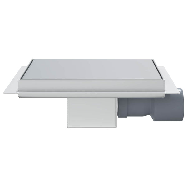 2 in 1 suihkuviemäri Hopea 20 x 20 cm Ruostumaton teräs 304