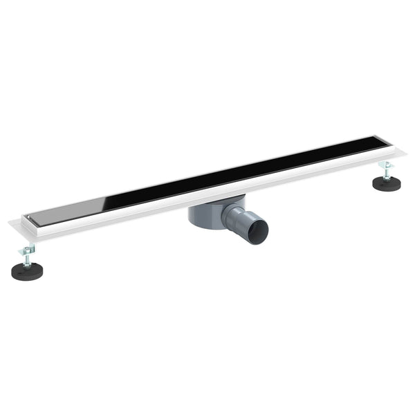Suihkukaivo lasikannella ja 360° syphonilla Musta 80 cm