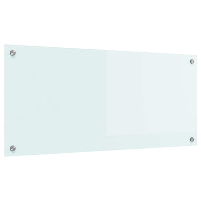 Keittiön suojapaneeli Valkoinen 90 x 40 x 0.8 cm karkaistu lasi