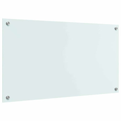 Keittiön suojapaneeli Valkoinen 90 x 50 x 0.8 cm karkaistu lasi