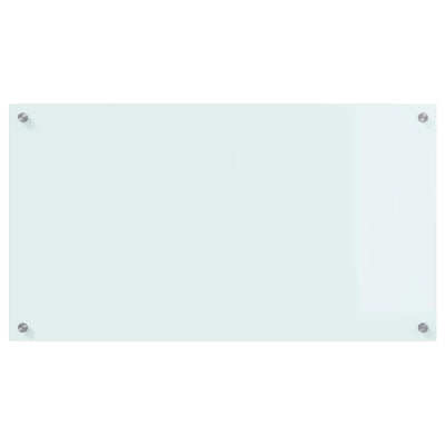 Keittiön suojapaneeli Valkoinen 90 x 50 x 0.8 cm karkaistu lasi