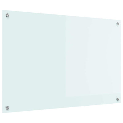 Keittiön suojapaneeli Valkoinen 90 x 60 x 0.8 cm karkaistu lasi