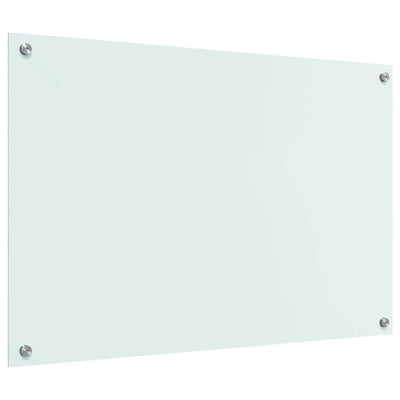 Keittiön suojapaneeli Valkoinen 90 x 60 x 0.8 cm karkaistu lasi