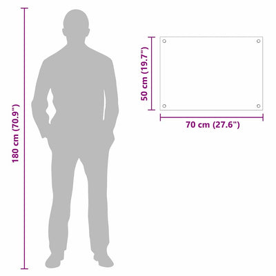 Keittiön suojapaneeli Musta 70 x 50 x 0.8 cm karkaistu lasi