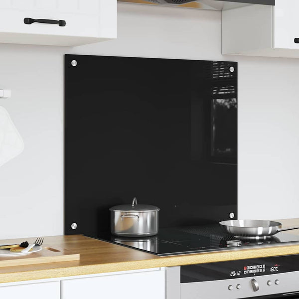 Keittiön suojapaneeli Musta 70 x 60 cm karkaistu lasi
