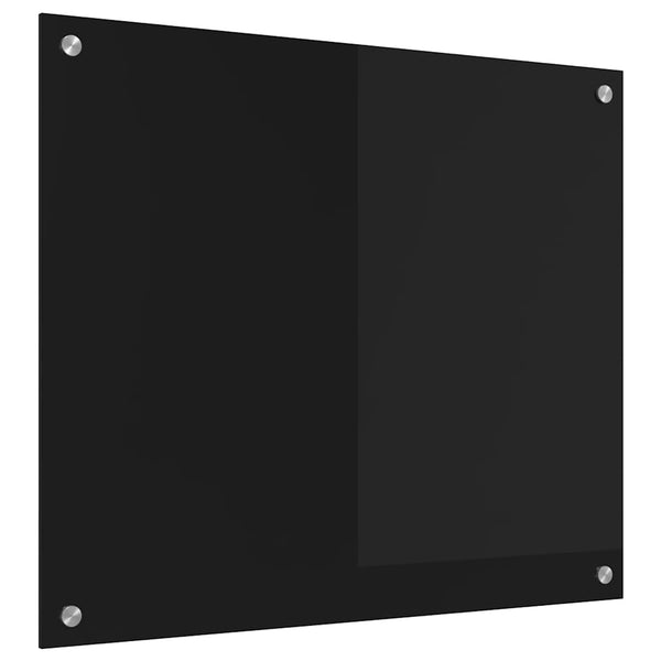 Keittiön suojapaneeli Musta 70 x 60 cm karkaistu lasi