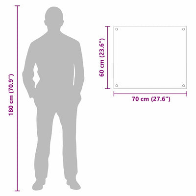 Keittiön suojapaneeli Musta 70 x 60 x 0.8 cm karkaistu lasi