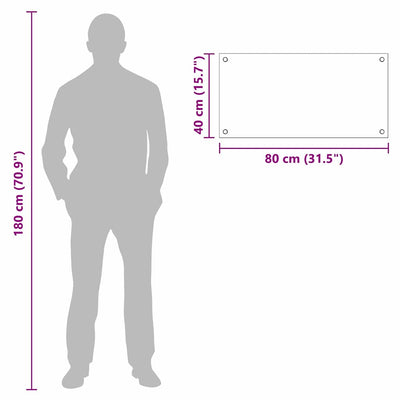 Keittiön suojapaneeli Musta 80 x 40 x 0.8 cm karkaistu lasi