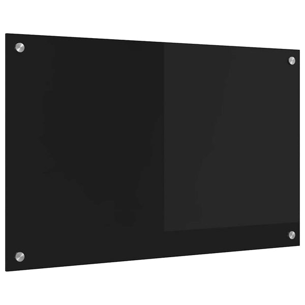 Keittiön suojapaneeli Musta 80 x 50 cm karkaistu lasi