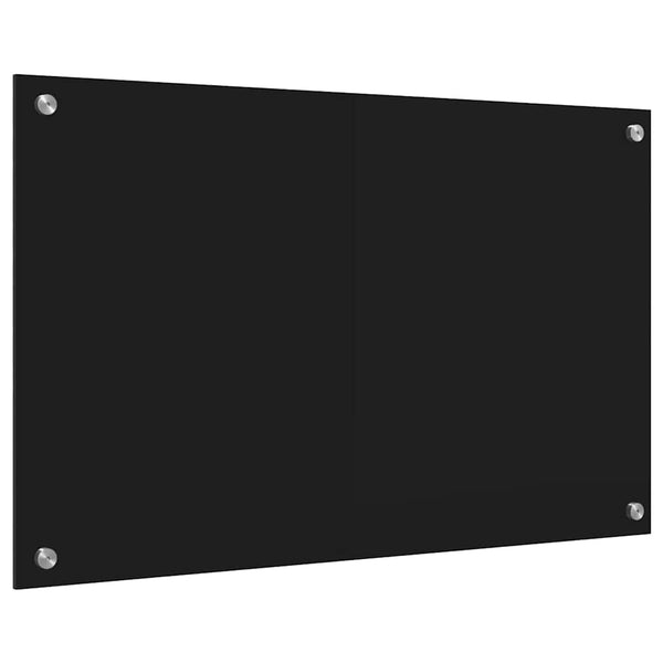 Keittiön suojapaneeli Musta 80 x 50 cm karkaistu lasi