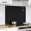 Keittiön suojapaneeli Musta 80 x 60 cm karkaistu lasi