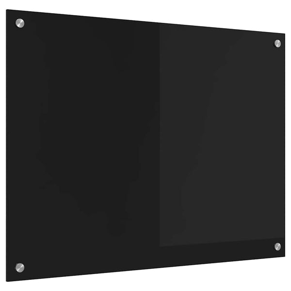 Keittiön suojapaneeli Musta 80 x 60 cm karkaistu lasi