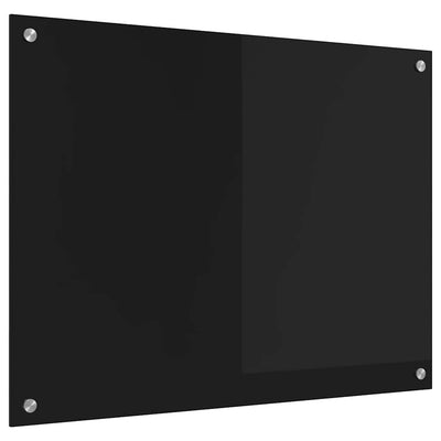 Keittiön suojapaneeli Musta 80 x 60 x 0.8 cm karkaistu lasi