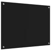 Keittiön suojapaneeli Musta 80 x 60 x 0.8 cm karkaistu lasi