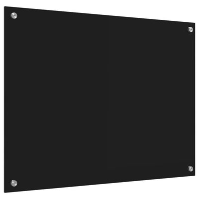 Keittiön suojapaneeli Musta 80 x 60 x 0.8 cm karkaistu lasi