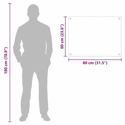Keittiön suojapaneeli Musta 80 x 60 x 0.8 cm karkaistu lasi