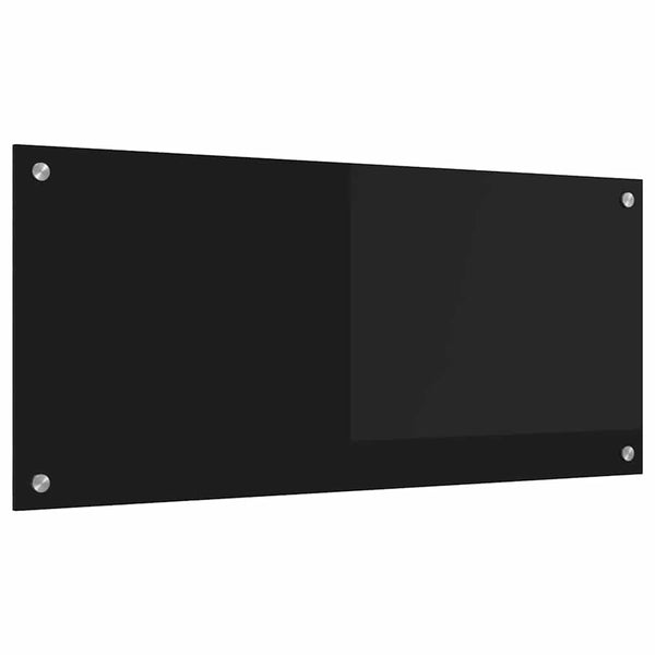 Keittiön suojapaneeli Musta 90 x 40 cm karkaistu lasi