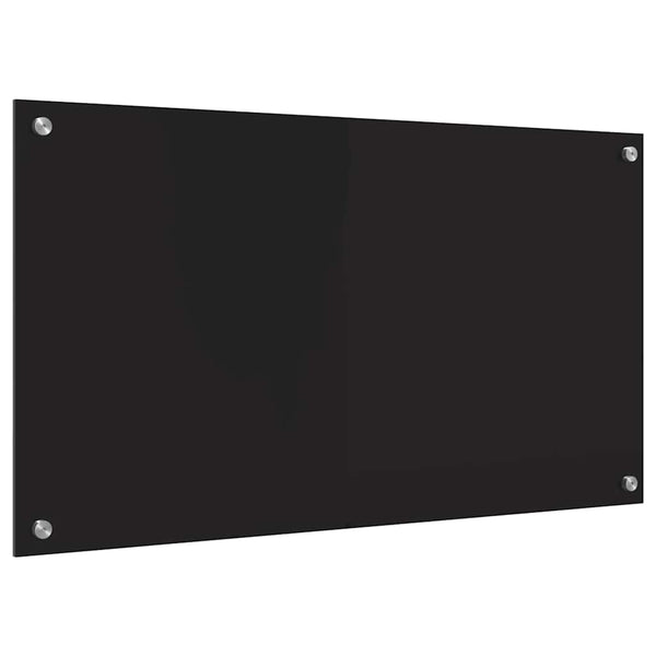 Keittiön suojapaneeli Musta 90 x 50 cm karkaistu lasi