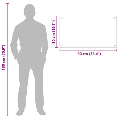 Keittiön suojapaneeli Musta 90 x 50 x 0.8 cm karkaistu lasi