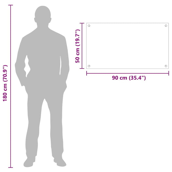 Keittiön suojapaneeli Musta 90 x 50 cm karkaistu lasi