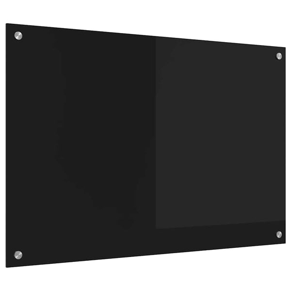 Keittiön välitila Musta 90 x 60 cm karkaistu lasi