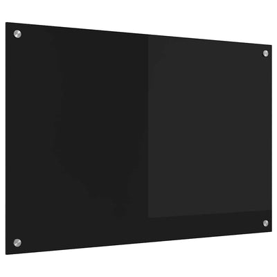 Keittiön suojapaneeli Musta 90 x 60 x 0.8 cm karkaistu lasi