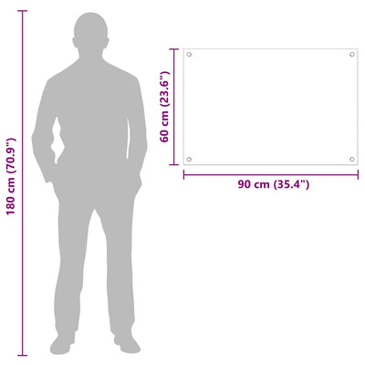 Keittiön suojapaneeli Musta 90 x 60 x 0.8 cm karkaistu lasi