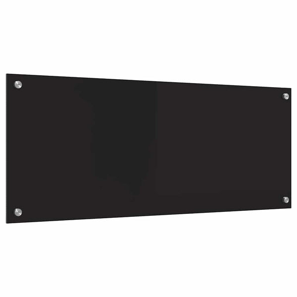Keittiön suojapaneeli Musta 100 x 40 cm karkaistu lasi