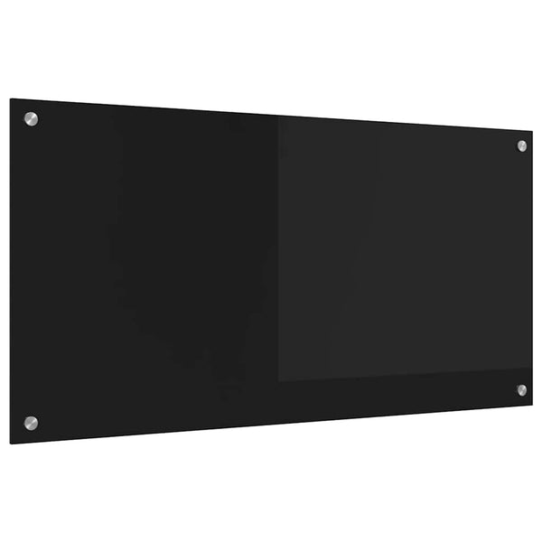 Keittiön suojapaneeli Musta 100 x 50 cm karkaistu lasi
