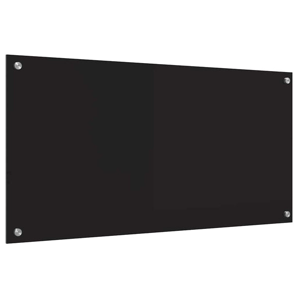 Keittiön suojapaneeli Musta 100 x 50 cm karkaistu lasi
