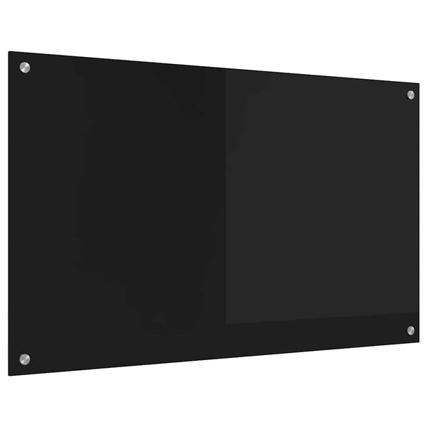 Keittiön suojapaneeli Musta 100 x 60 cm karkaistu lasi