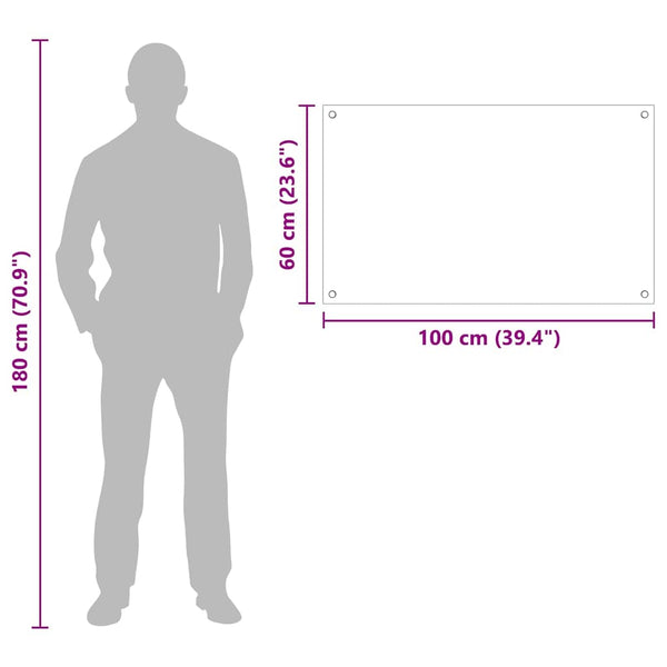 Keittiön suojapaneeli Musta 100 x 60 cm karkaistu lasi