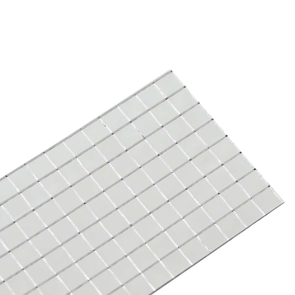 Peilimosaikkilaatta Geometrinen 3 kpl Hopea 100 x 4 cm Lasi