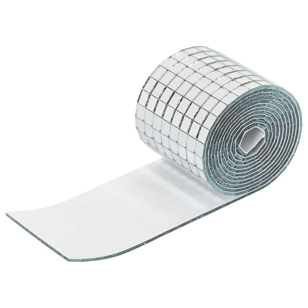 Peilimosaikkilaatta Geometrinen 3 kpl Hopea 100 x 4 cm Lasi