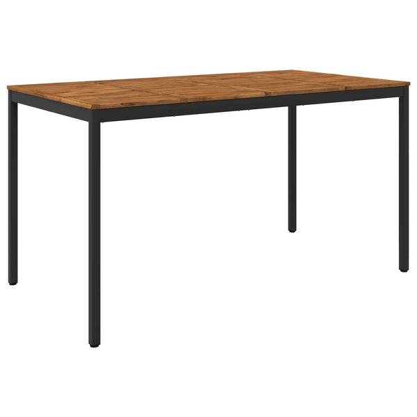 Puutarhan baaripöytä Luonnollinen ja musta 196 x 100,5 x 105 cm