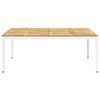 Puutarhapöytä valkoinen 196 x 100,5 x 75 cm Tiheä akasiapuu
