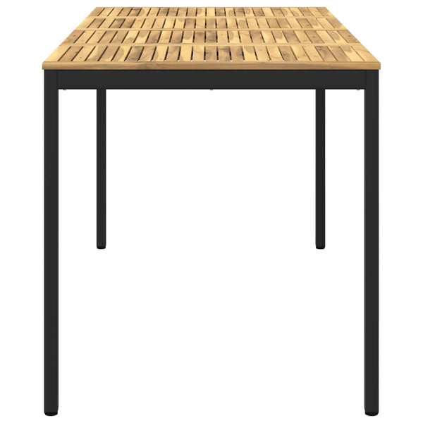 Puutarhan baaripöytä Valkoinen ja musta 196 x 100,5 x 105 cm