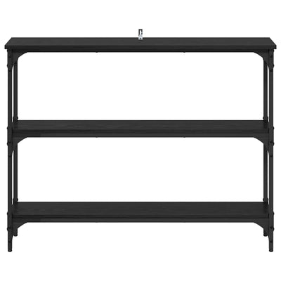 Musta tammi konsolipöytä hyllyllä Ofelina 100x22.5x75cm